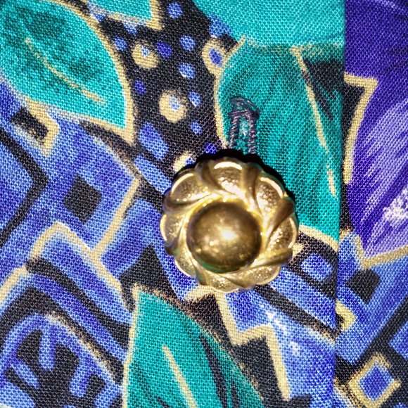 Vintage 80s SL Fashions Floral Belted Dress Sz.10P - Picture 5 of 9